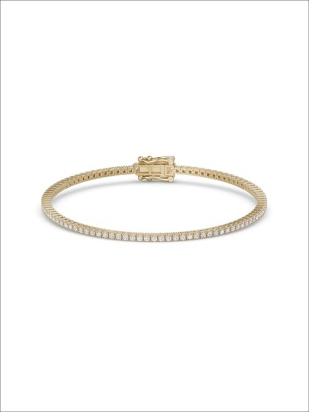 Round Cut Lab Diamond Tennis Bracelet in Gold Vermeil Sterling Silver 7 Inch